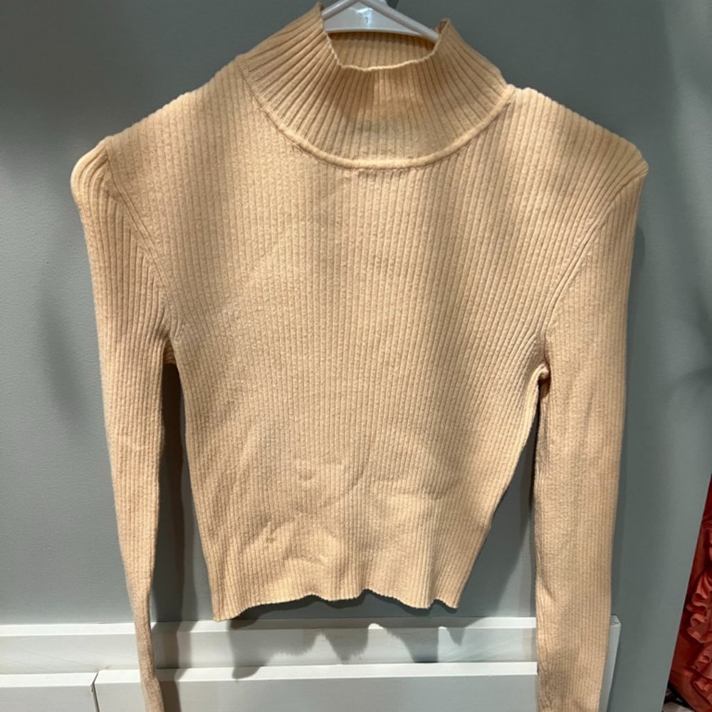 LF Cream turtleneck shirt, XS